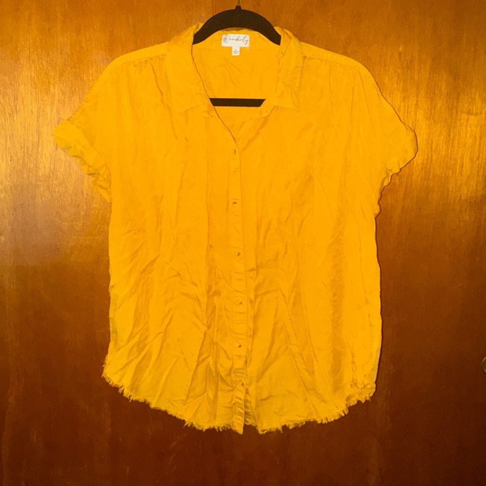 Mustard Button Down Shirt